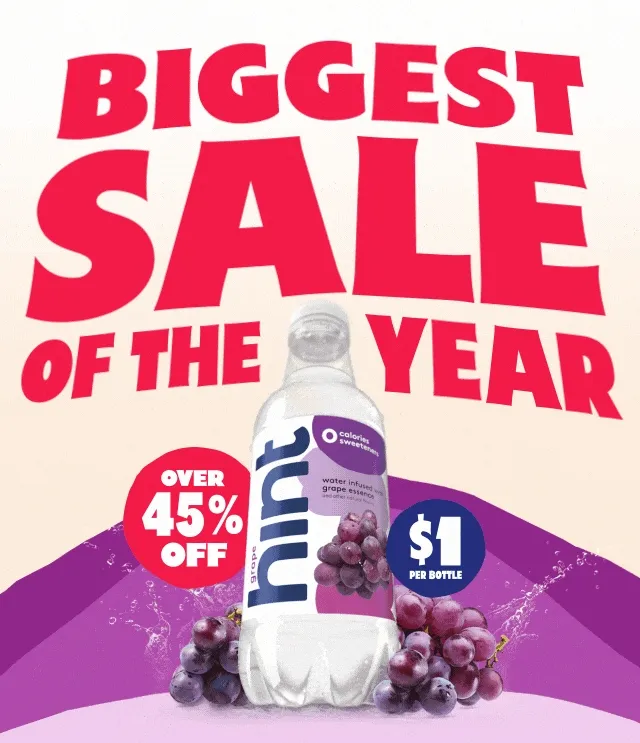 Biggest Sale of the Year. Over 45% Off. $1 per bottle