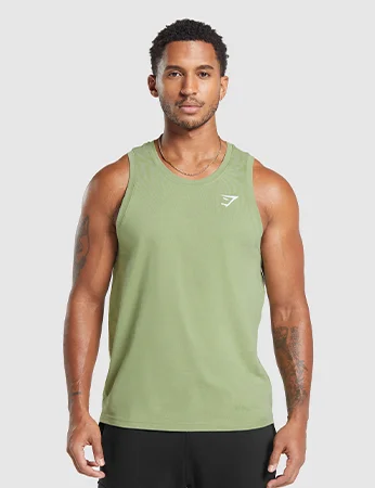 CREST TANK - NATURAL SAGE GREEN.