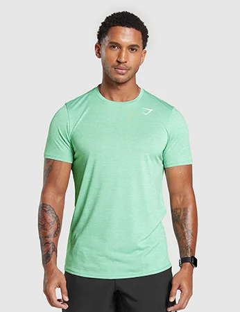 ARRIVAL MARL T-SHIRT - LIDO GREEN/WHITE MARL.