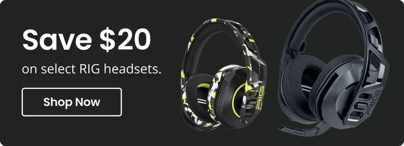Save $20 on select RIG headsets. Shop Now