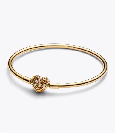 Celestial Heart Clasp Bangle
