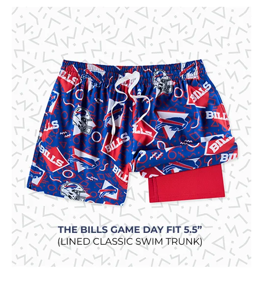 Lined Classic Swim Trunk: The Bills Game Day Fit 5.5"