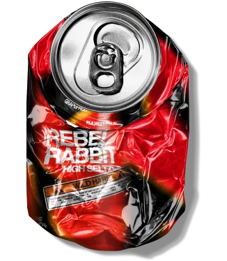 crushed rebel rabbit can