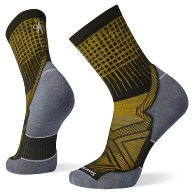 Run Targeted Cushion Pattern Mid Crew Socks