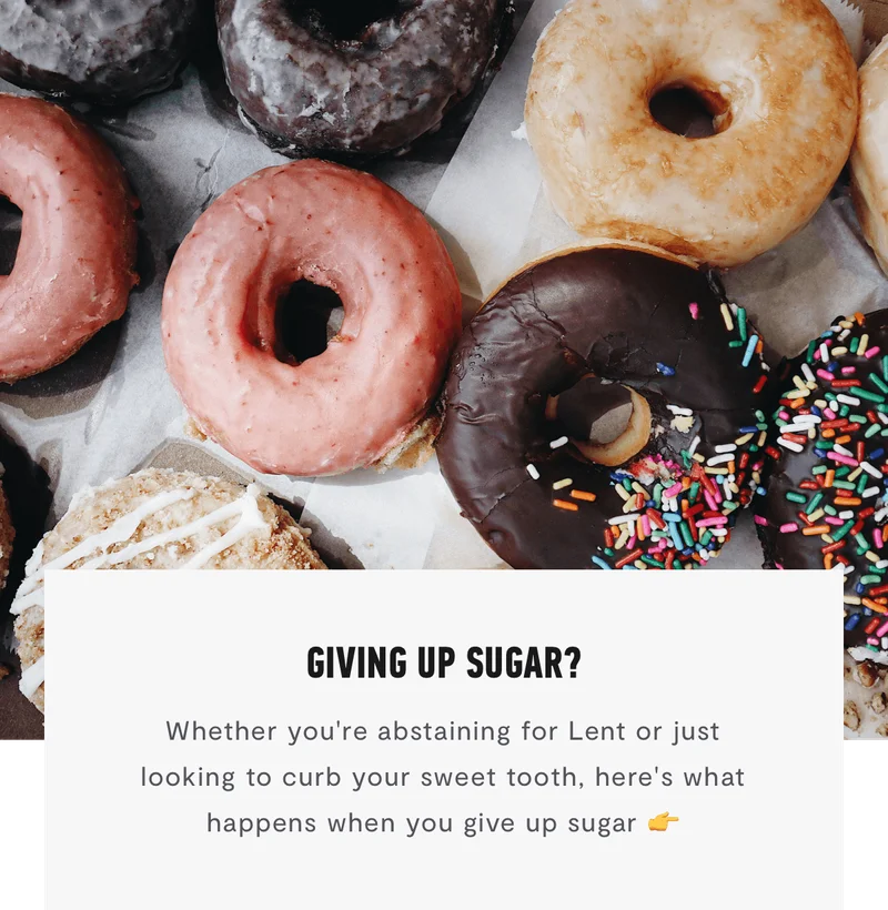 Giving Up Sugar?