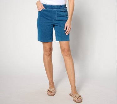 Denim & Co. Regular Comfy Knit Air Pull-On Short with Pockets