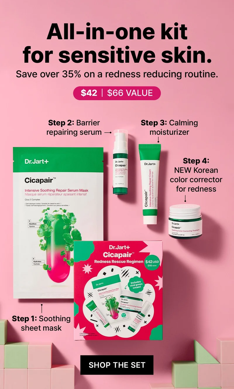 Calling all sensitive skin types. Get 3 free Cicapair full sizes with orders $65+.