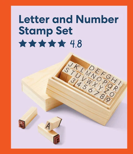 Letter and Number Stamp Set ★★★★☆ 4/5