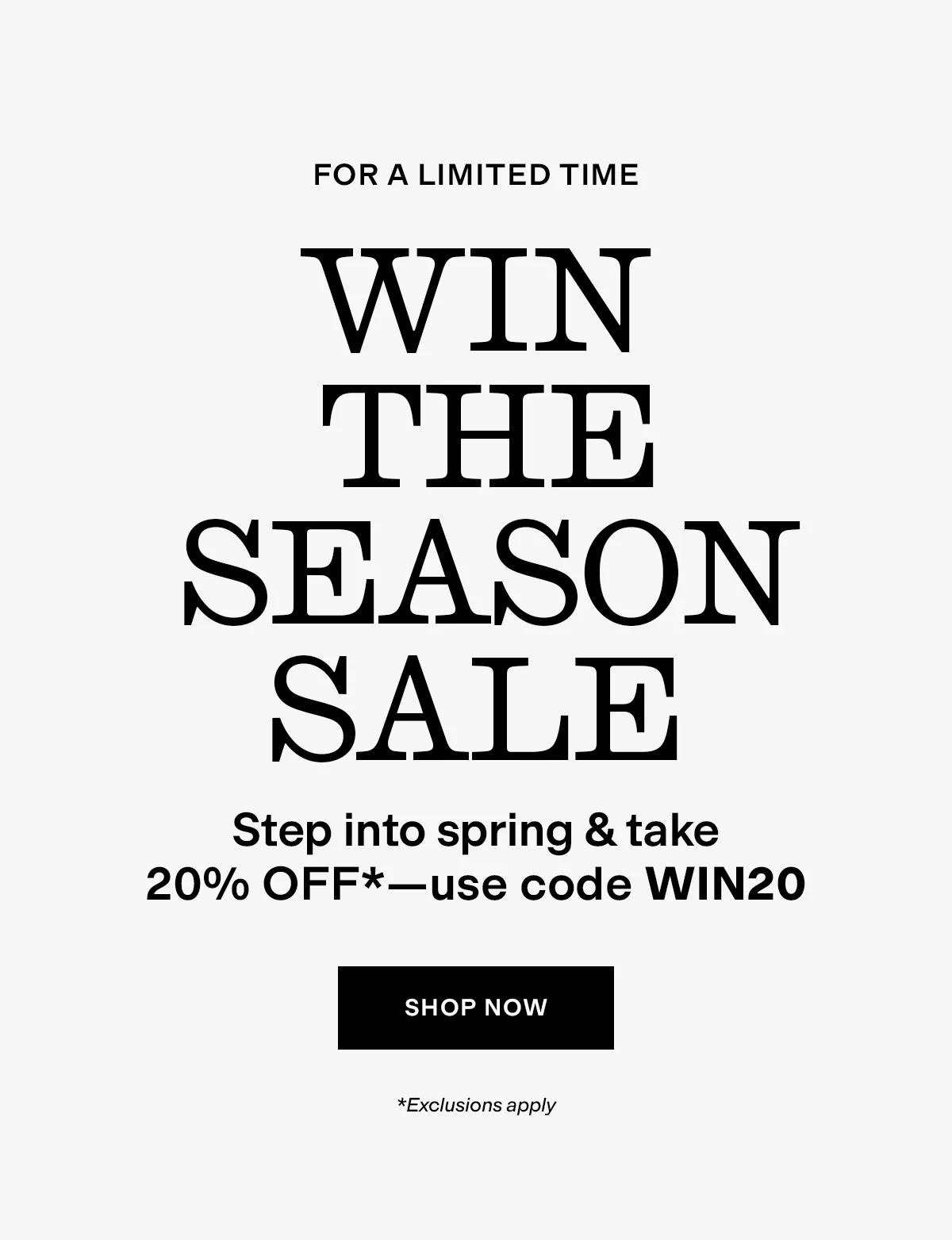 Shop Win The Day Sale