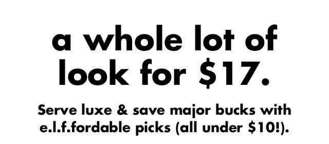 e.l.f.fordable picks