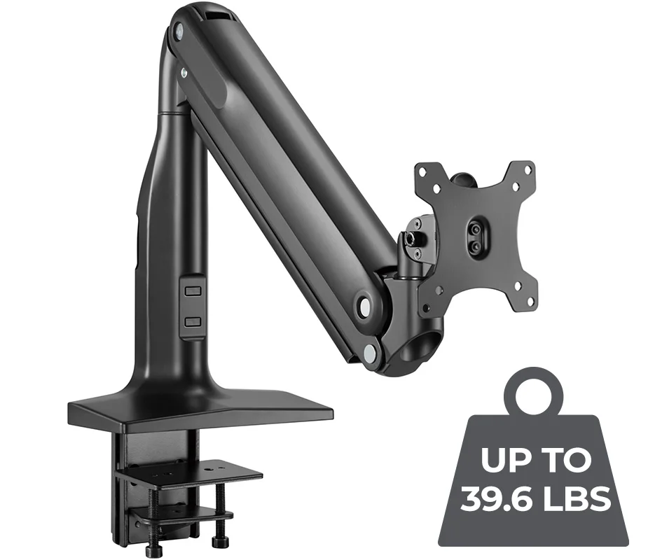 Workstream by Monoprice Heavy-Duty Single-Monitor Full-Motion Adjustable Gas-Spring Desk Mount for 32~49in Monitors
