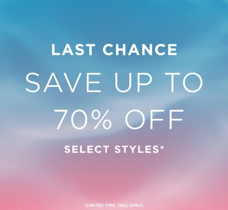 Up to 70% off*