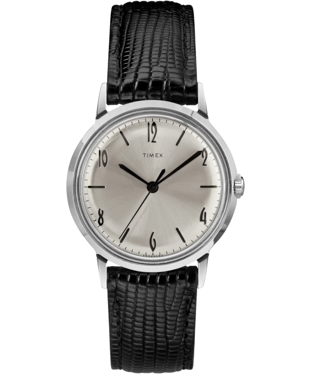 Image of Marlin® 1965 Hand-Wound 34mm Leather Strap Watch