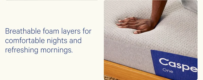 Breathable foam layers for comfortable nights and refreshing mornings.