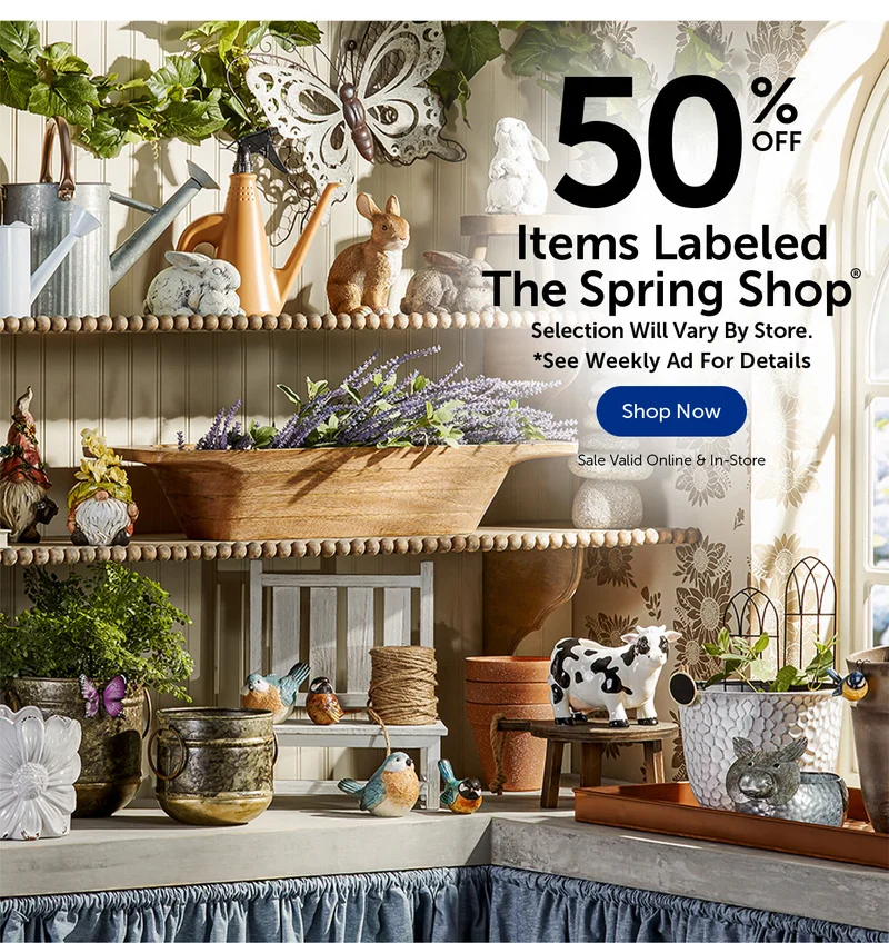 50% Off Items Labeled The Spring Shop