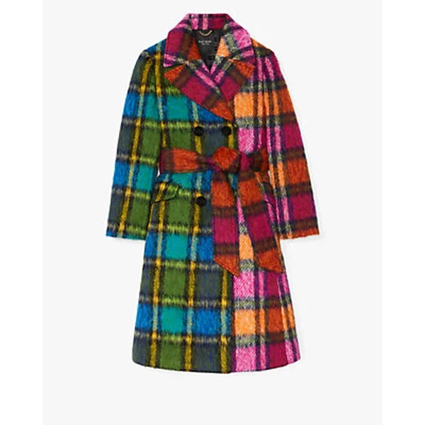 Grand Plaid Wool Coat