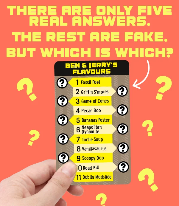 There are only five real answers. The rest are fake. But which is which?