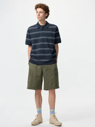 DRY Pique Striped Polo Shirt | Multi