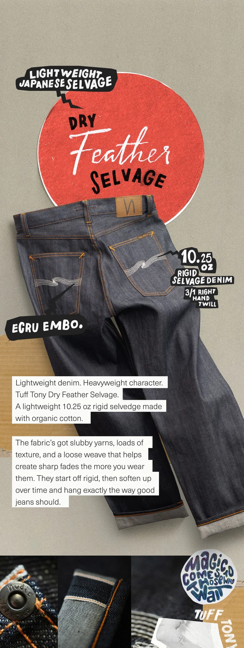 Tuff Tony Dry Feather Selvage Tuff Tony Dry Feather Selvage