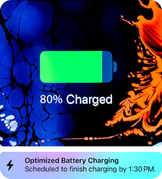 Studies show that lithium-ion batteries degrade faster when charged to 100% or allowed to drop to 0%. Maintaining a charge between 20% and 80%* reduces stress on the battery, potentially doubling its effective lifespan. Research shows that maintaining your battery's SoC (State of Charge) in this range can slow its degradation by up to 20%**, effectively doubling its lifespan.
