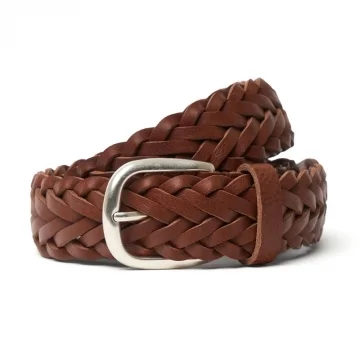 Plaited Siena Belt with Silver Buckle