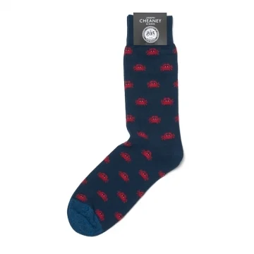 Navy Cotton Crab Socks