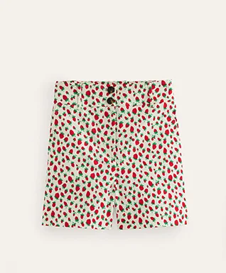 Westbourne Sateen Shorts - Multi, Strawberry Vine