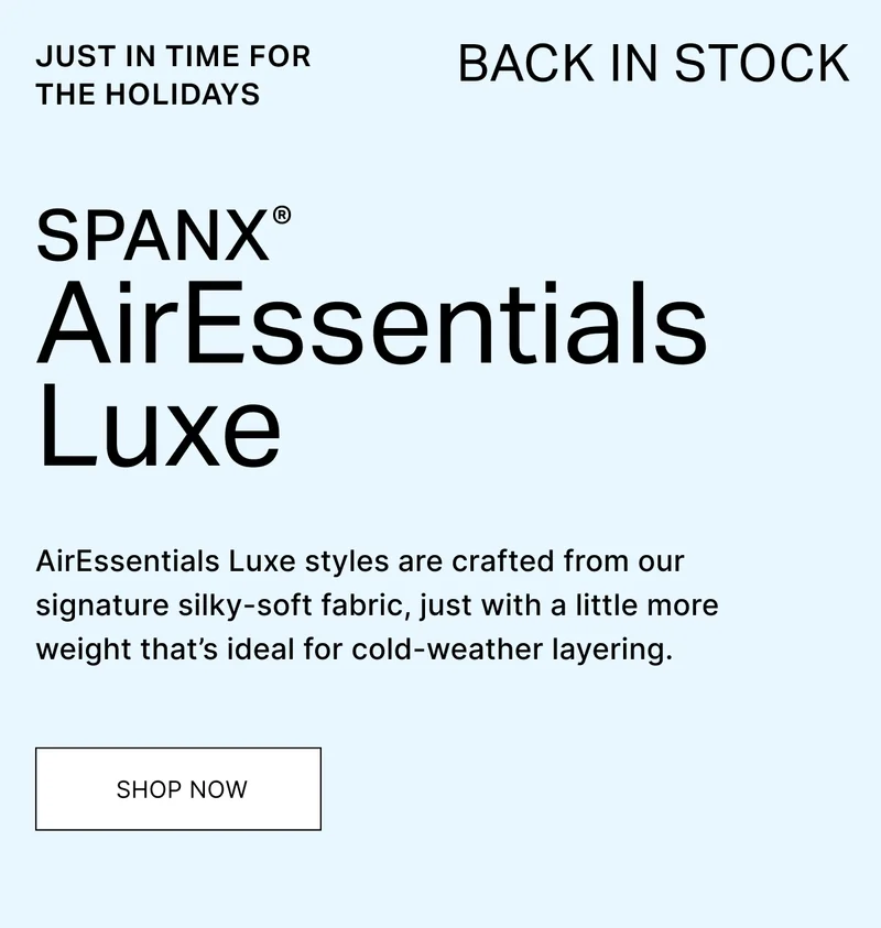 BACK IN STOCK