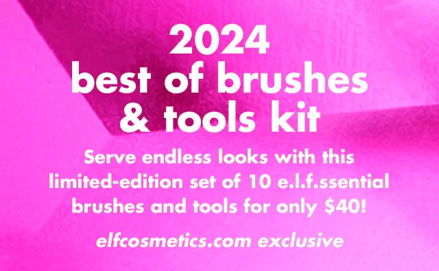 Serve endless looks with this limited-edition set of 10 e.l.f.ssential brushes and tools