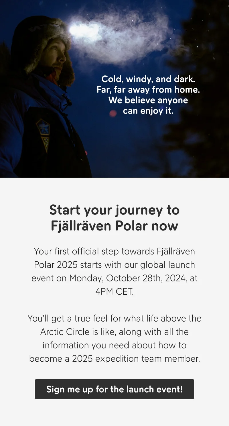 Fjällräven Polar Global Launch Event 2025