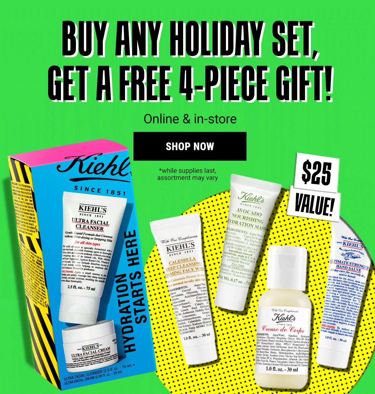 Buy Any Holiday Set, Get A Free 4-Piece Gift!