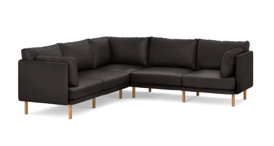 Field Leather 5-Piece Sectional