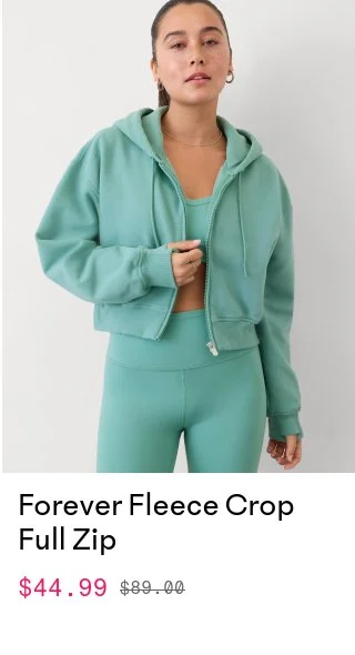 Forever Fleece Crop Full Zip