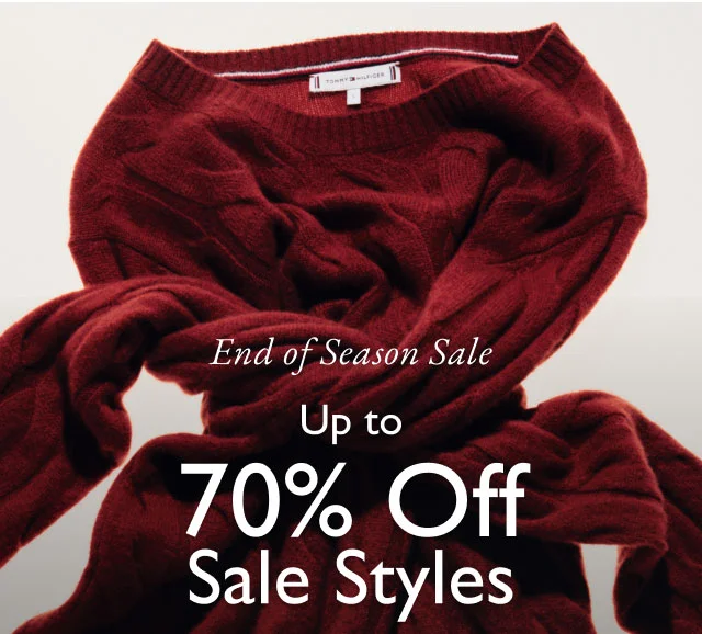 End of season sale Up to 70% off sale styles