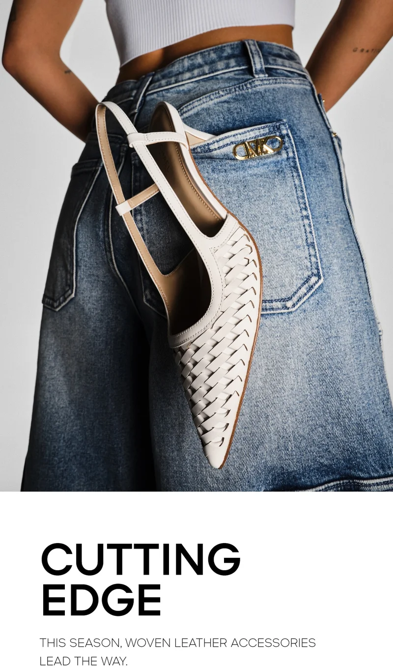 CUTTING EDGE THIS SEASON, WOVEN LEATHER ACCESSORIES LEAD THE WAY.