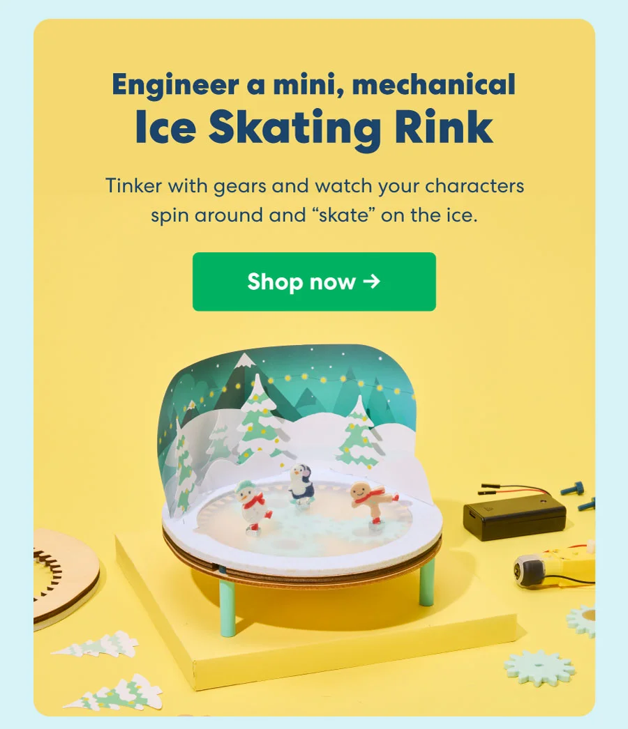 Engineer a mini, mechanical Ice Skating Rink