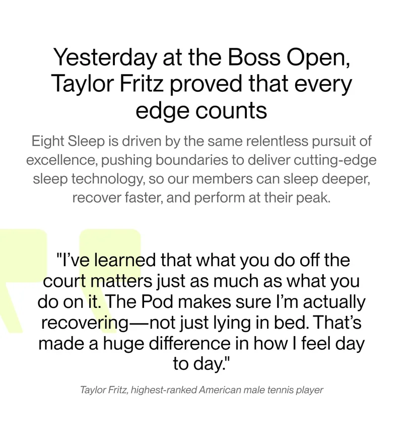 Yesterday at the Boss Open, Taylor Fritz proved that every edge counts