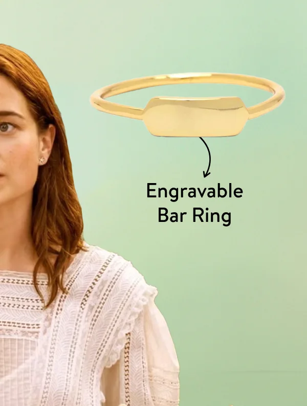 Engravable Bar Ring