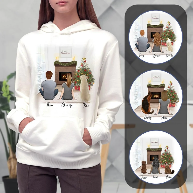 Image of Christmas Personalized Pet & Owner Hoodies