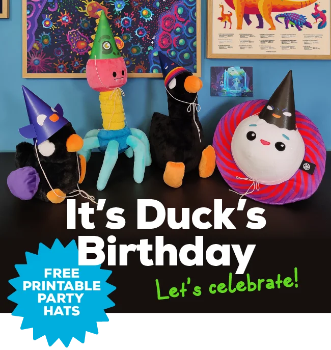 It's Duck's Birthday - Let's Celebrate! Free Printable Party Hats