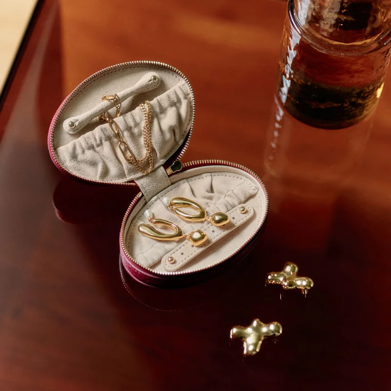 Travel Jewelry Case Sangria