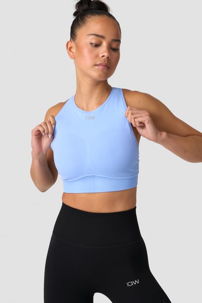 Image of Force Warpknit Sports Bra Heavenly Blue