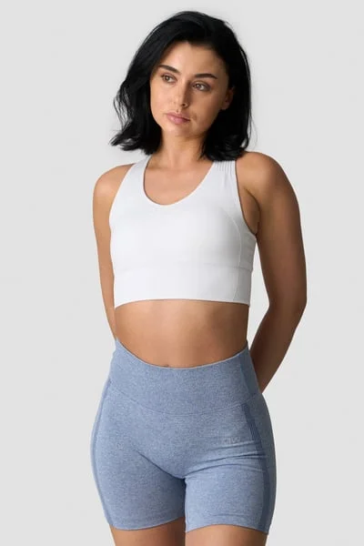 Image of Soft Seamless Sports Bra White