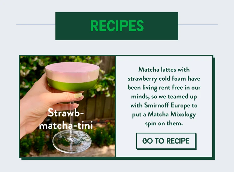 Strawberry Matcha - tini