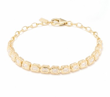 XO TACORI Lab Grown Diamond 2.25 cttw Emerald Bracelet, 14K