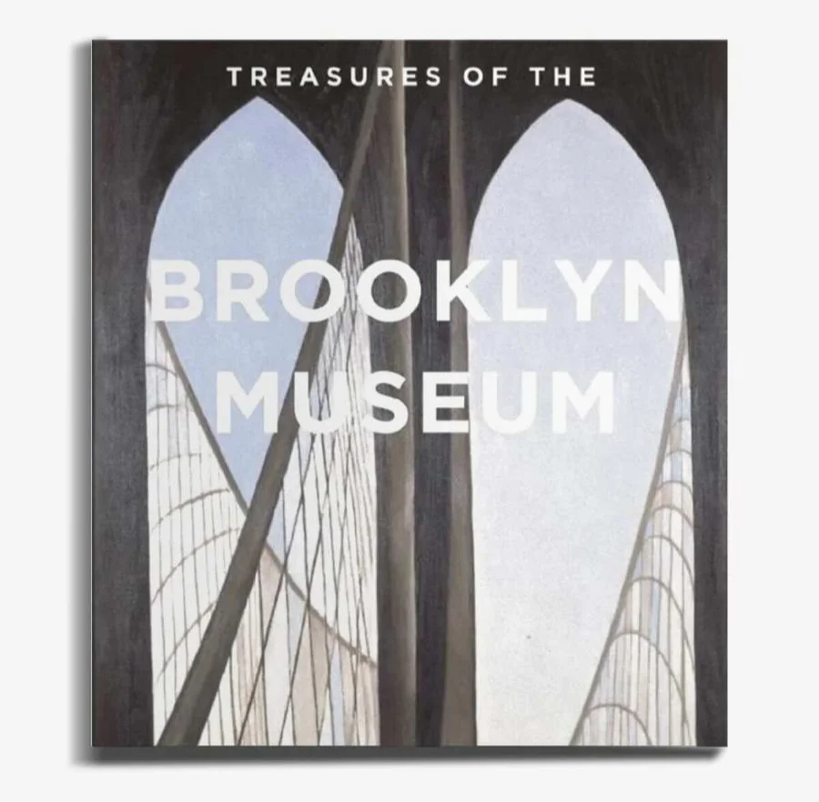 Book with painting of the Brooklyn Bridge on the front