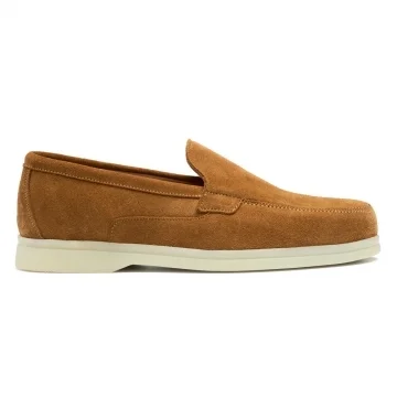 Betty Apron Loafer in Caramel Suede