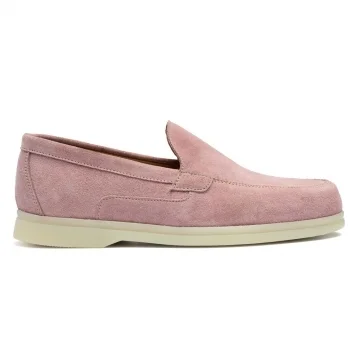 Betty Apron Loafer in Pink Suede