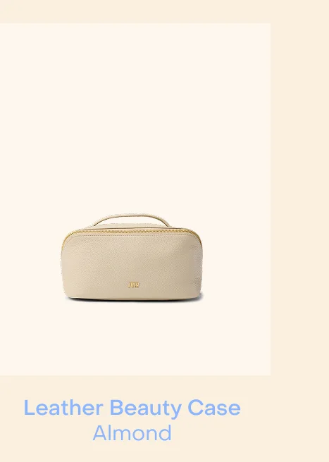 Leather Beauty Case Almond