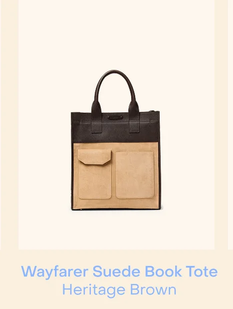 Wayfarer Suede Book Tote Heritage Brown